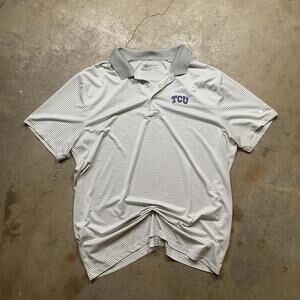 Men's Nike TCU Horned Frogs Short Sleeve Polo Shirt Sz XL